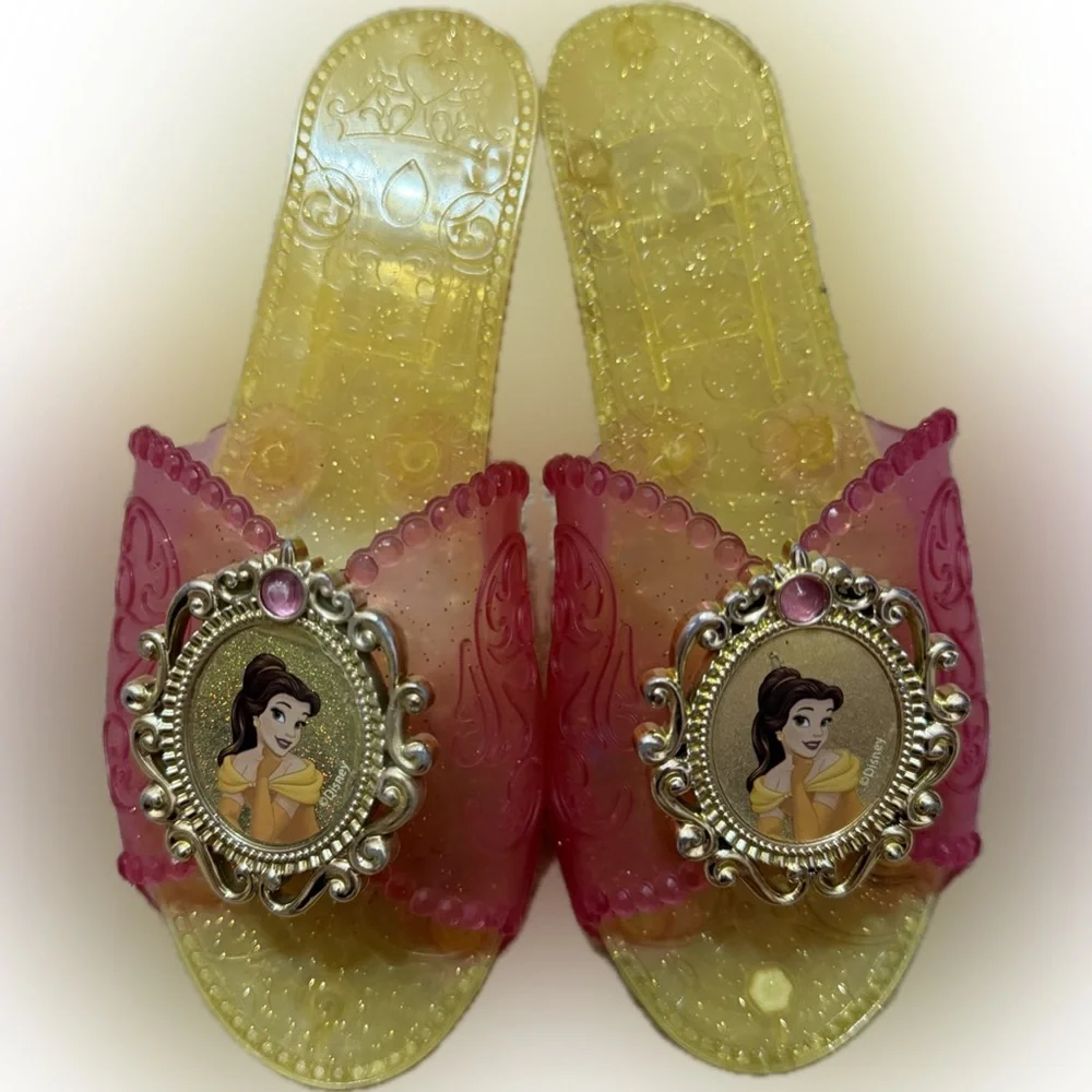 Disney Belle Sparkling Princess Dress Up Costume Shoes Sandals 9-11
